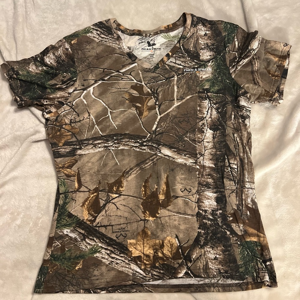 Field & Stream Camouflage Tee - Brown and Green